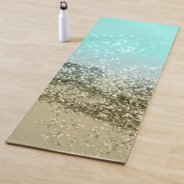 Tapis De Yoga Parties scintillant de plage Lemon Twist #3 (En situation)