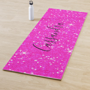 Tapis De Yoga Parties scintillant Hot Pink personnalisée tendan