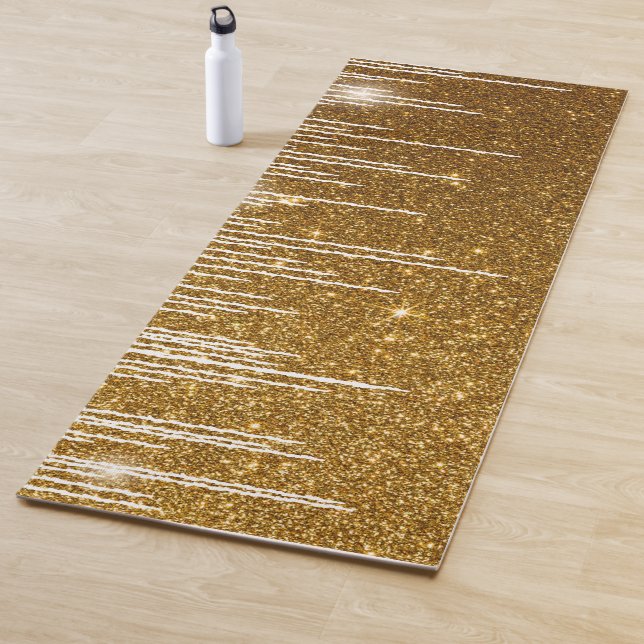 Tapis De Yoga Parties scintillant or (En situation)