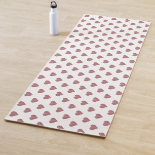 Tapis De Yoga Parties scintillant Rose Gold Coeurs Arrière - pla