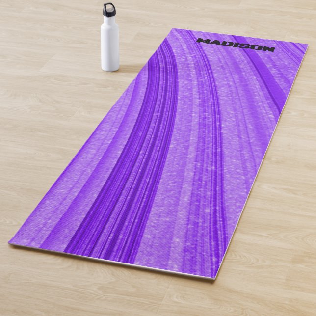 Tapis De Yoga Parties scintillant violet oneuse (En situation)