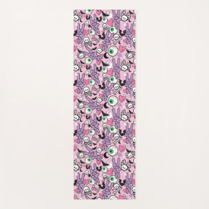 Tapis De Yoga Pastel Goth Rockabilly Éffrayant Bunny