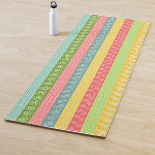 Tapis De Yoga Pastel Motif Stripes Yoga Mat