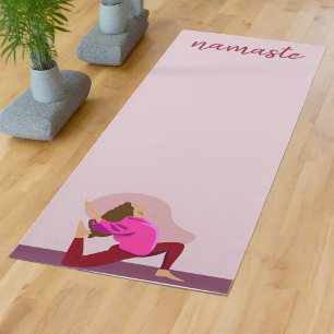 Tapis De Yoga Pastel Purple Feminine Girls Poses Yogi Namaste