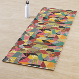Tapis De Yoga Patchwork coloré d'édredon fol