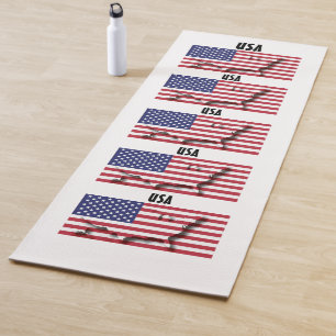 Tapis De Yoga Patriotique USA AMERICAN FLA 5 Photo