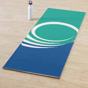 Tapis de yoga patriotiques avec drapeau d'Ottawa,
