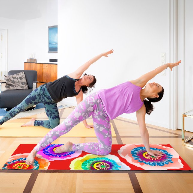 Tapis De Yoga Pavot aquarelle (Créateur téléchargé)