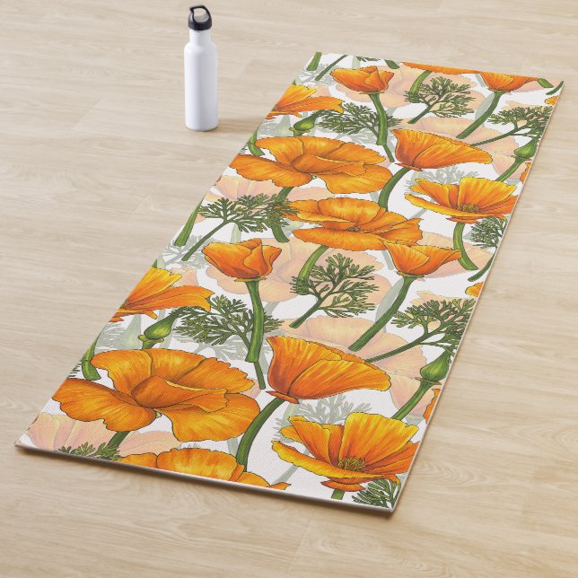 Tapis De Yoga Pavot de Californie (En situation)