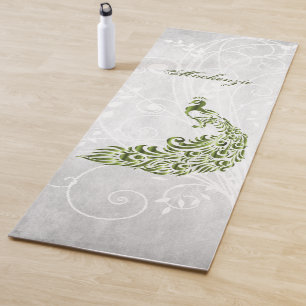 Tapis De Yoga Peacock Vert Yoga Mat Personnalisé