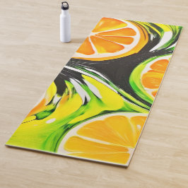 Tapis De Yoga Peinture d'agrumes dynamique