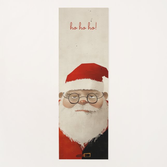 Tapis De Yoga Père Noël fatigué (Devant)