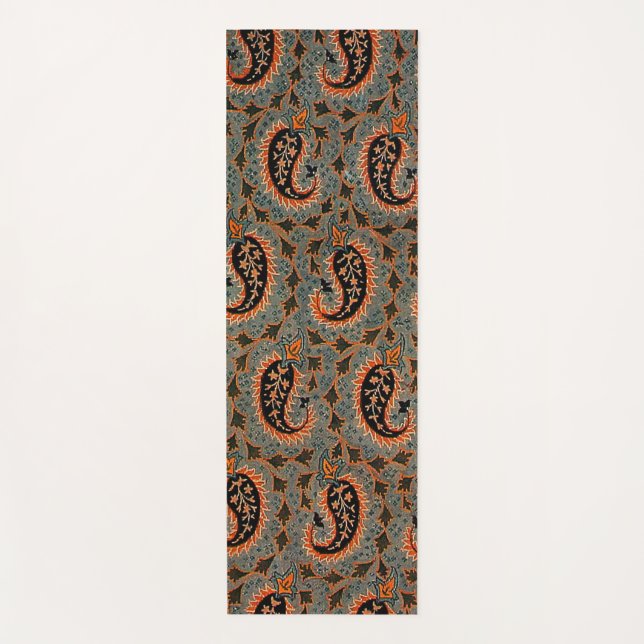 Tapis De Yoga Persan oriental, Motif turc Paisley (Devant)