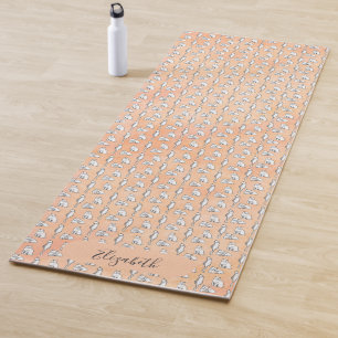 Tapis de yoga personnalisable Chats aquarelle oran