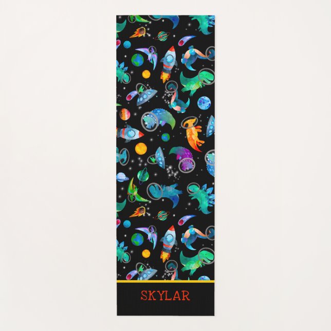 Tapis De Yoga Personnalisation de l'espace d'aquarelle des astro (Devant)