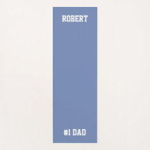 Personnalisé #1 Papa Fête des pères Yoga Mat Bleu