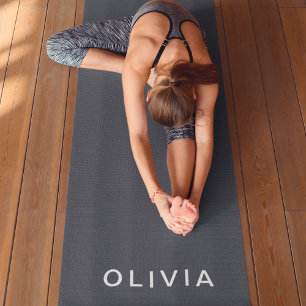 Tapis De Yoga Personnalisé Bleu Charbon Personnalisé