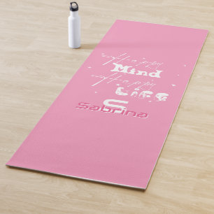 Tapis de Yoga Personnalisé Cute Happy Mind Happy L