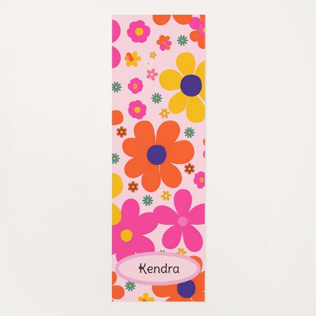 Tapis De Yoga Personnalisé Floral à la mode (Devant)