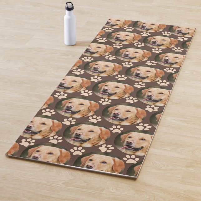 Tapis De Yoga Personnalisé Motif photo animal chien Brown (En situation)