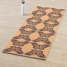 Tapis de yoga personnalisé Papillons Monarch