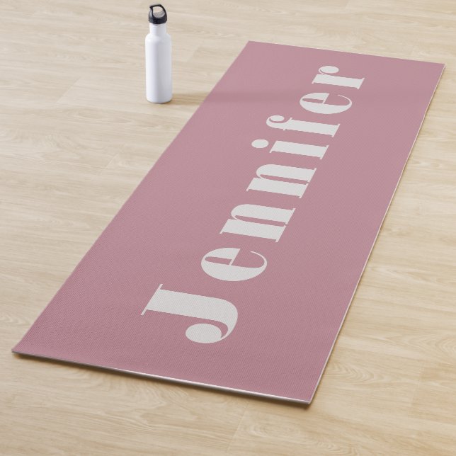Tapis De Yoga Personnalisé rose et nom (En situation)