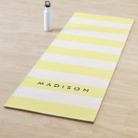 Personnaliser le nom Preppy Yellow & White Stripes