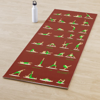 Tapis de Yoga Personnalisés avec des Postures Impr