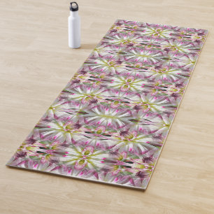 Tapis De Yoga Pétales à fleurs Dahlia Multiplié Abstrait