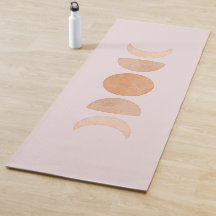 Phases de la lune rose Yoga Mat