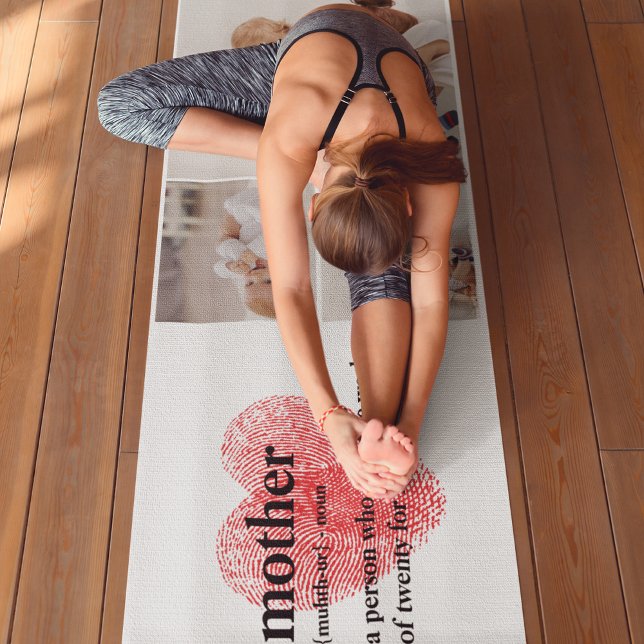 Tapis De Yoga Photo de collage moderne et Red Heart Mother Venin (Créateur téléchargé)