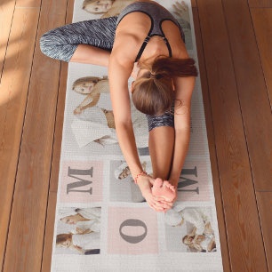 Tapis De Yoga Photo de collection moderne Best Mom Ever Pink Cad