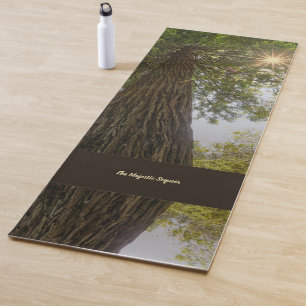 Tapis de Yoga Photo de Forêt Paisible avec Lumière