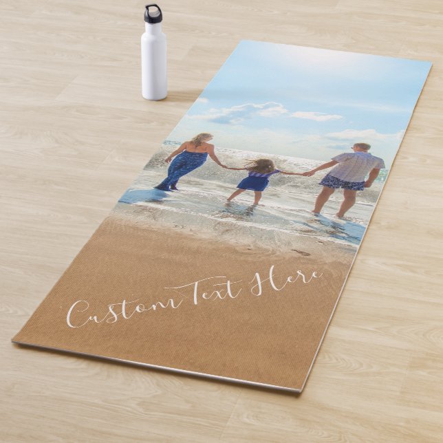 Tapis De Yoga Photo personnalisée et texte Yoga Mat (En situation)