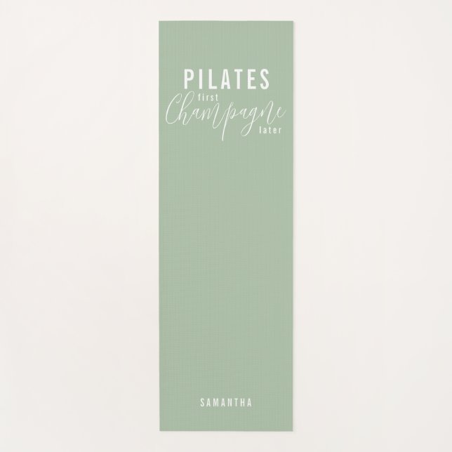 Tapis De Yoga Pilates amusants Première Champagne Plus d'entraîn (Devant)