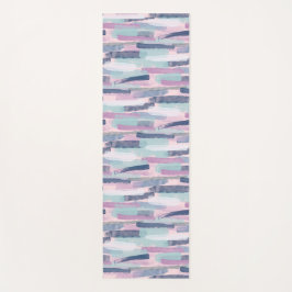 Tapis De Yoga Pink & Blues Striped Yoga Mat - Élégant
