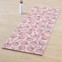 Tapis De Yoga Pink Lollipops, Heart Lollipops, Lollipop Pattern