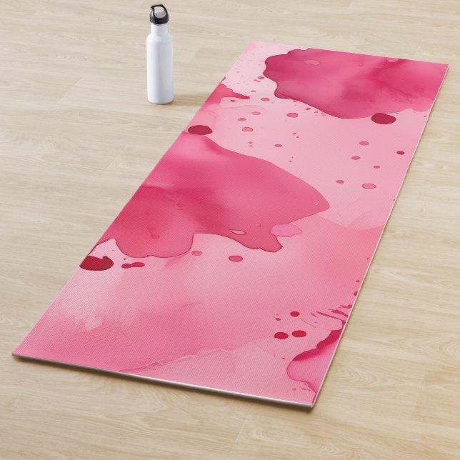 Tapis De Yoga Pink on Pink Abstract (En situation)