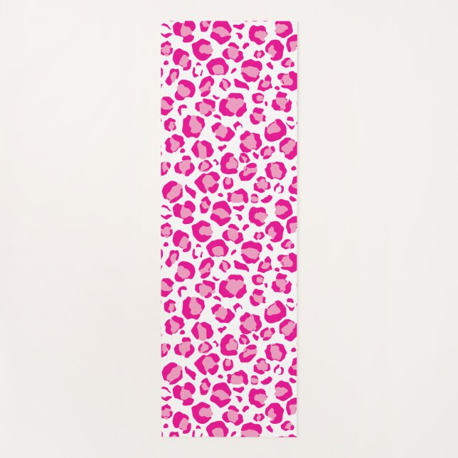 Tapis De Yoga Pink puma imprimé sur arrière - plan personnalisé (Devant)