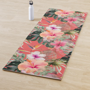 Tapis De Yoga PixDezines Paradis Tropical Floral Feuillage