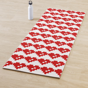 Tapis De Yoga Pixel Coeur 8 bits Amour