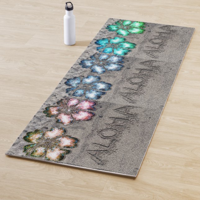 Tapis De Yoga Plage de l'Hibiscus d'Aloha (En situation)