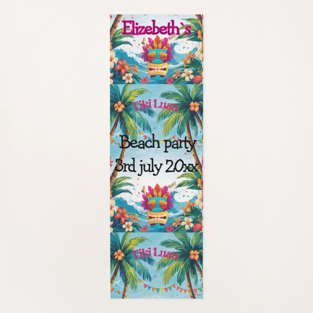 Tapis De Yoga plage de l'île tropicale de tiki luau Yoga Mat (Devant)