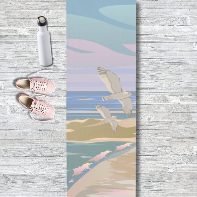 Tapis De Yoga Plage de méditation (Pastel Summer Beach Art Yoga Mat)