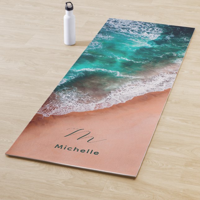 Tapis De Yoga Plage océanique bleu Monogram Yoga Mat (En situation)