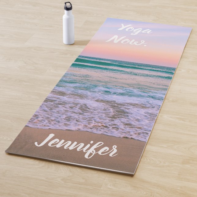 Tapis De Yoga Plage Retro & Sable Yoga Mat personnalisé (En situation)