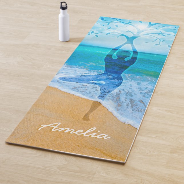 Tapis De Yoga Plage sur mesure - inspiration-motivation (En situation)