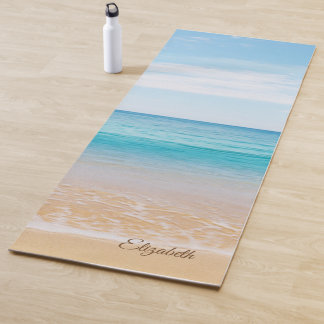 Tapis De Yoga Plage Tropicale, Sable - Personnalisé