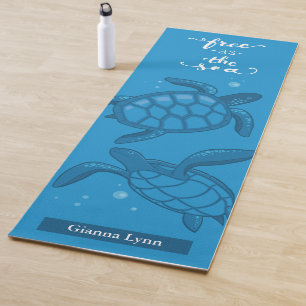 Tapis De Yoga Plage Tropicale Tortues Marines Personnalisé