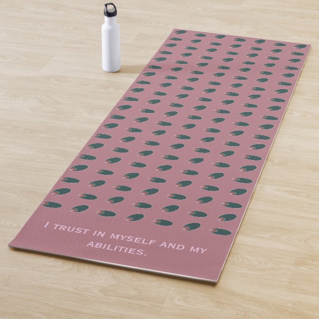 Tapis De Yoga Plumes Abstraites Yoga foncé Mat (En situation)